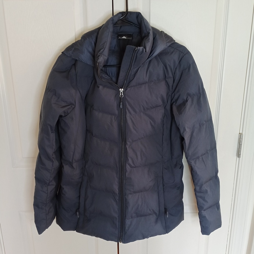32 Degrees Heat Puffer Jacket Womens S Gray Excellent Hooded Insulated Zip Up